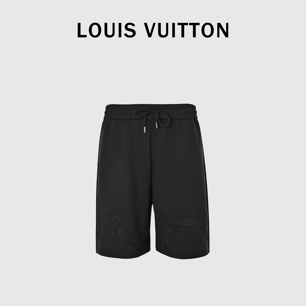 Louis Vuitton Wave Pattern Monogram Embroidered Logo Shorts