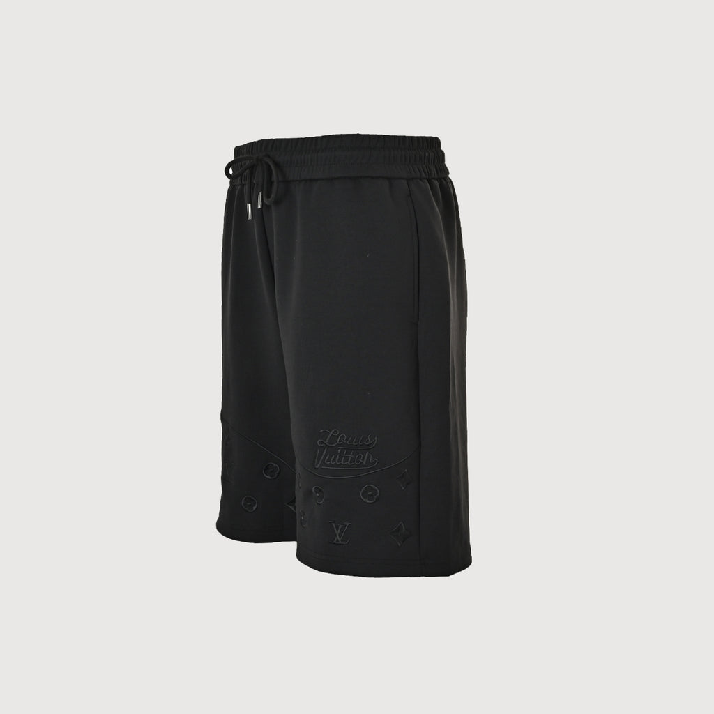 Louis Vuitton Wave Pattern Monogram Embroidered Logo Shorts
