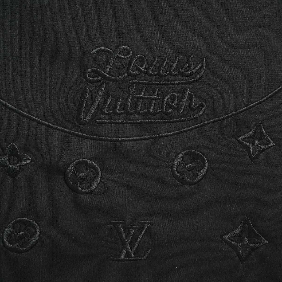 Louis Vuitton Wave Pattern Monogram Embroidered Logo Shorts