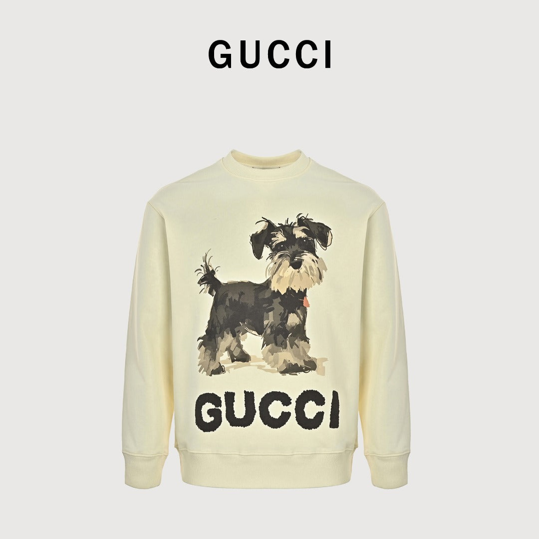 Gucci Whimsical Cartoon Dog Series Crewneck Sweatshirt