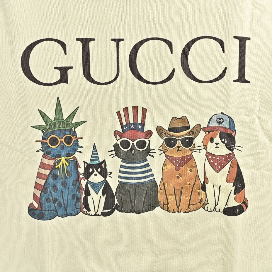 Gucci Whimsical Cartoon Cat Gang Series Crewneck Sweatshirt