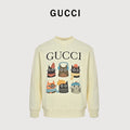 Gucci Whimsical Cartoon Six Cats Portrait Series Crewneck Sweatshirt