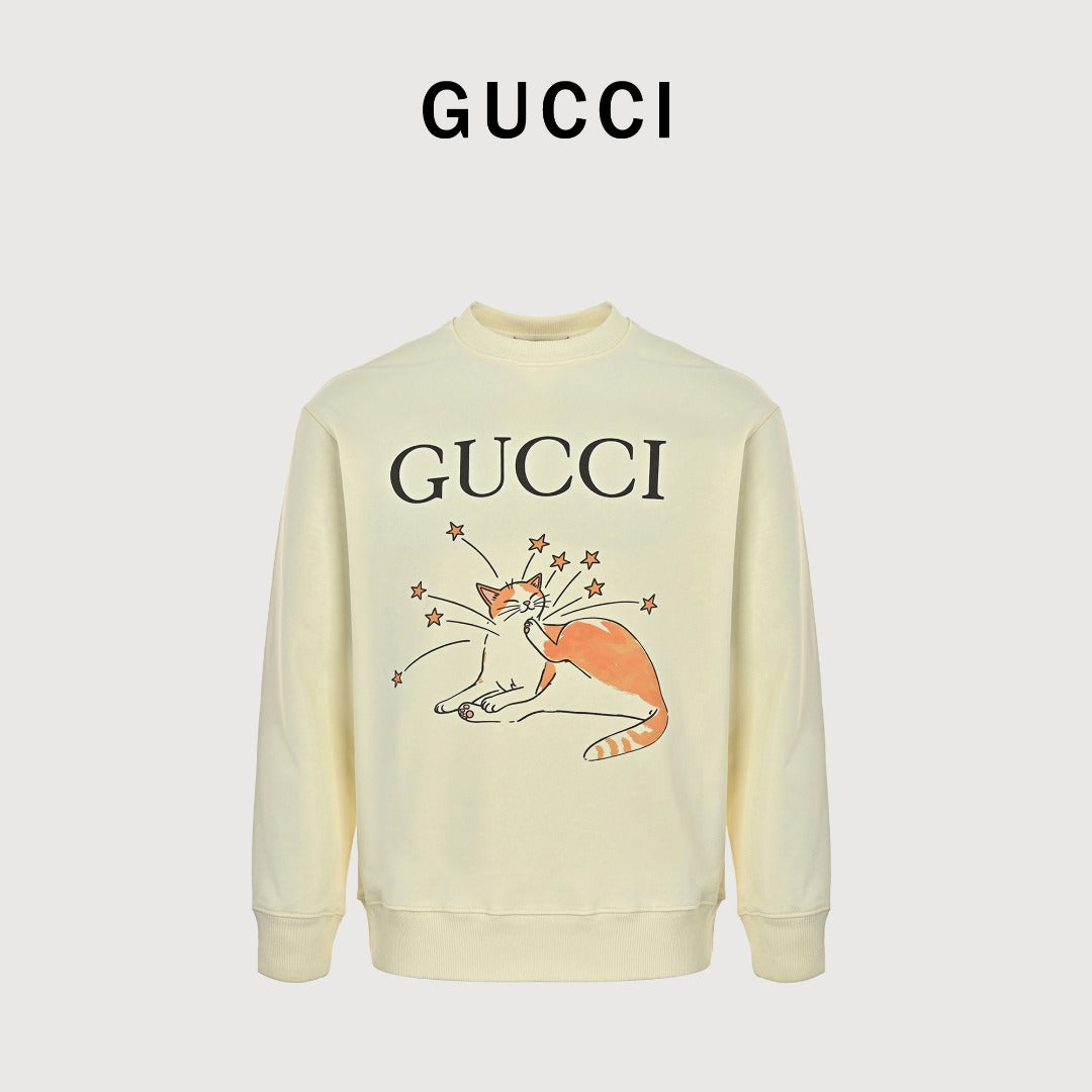 Gucci Whimsical Cartoon Starry Fox Series Crewneck Sweatshirt
