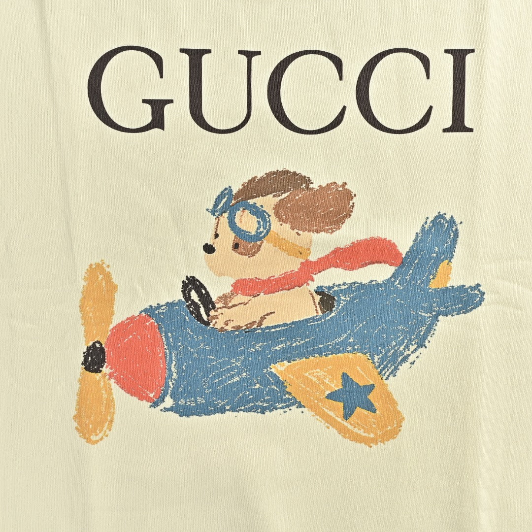 Gucci Whimsical Cartoon Aviator Dog Series Crewneck Sweatshirt