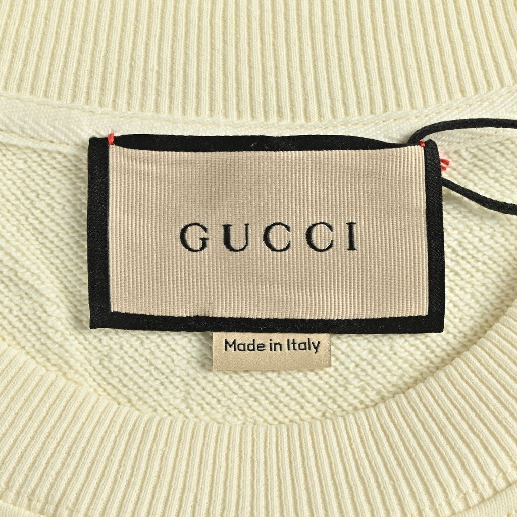 Gucci Whimsical Cartoon Elephant & Bird Rainy Day Series Crewneck Sweatshirt