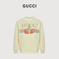 Gucci Whimsical Cartoon Strawberry Stripe Logo Series Crewneck Sweatshirt
