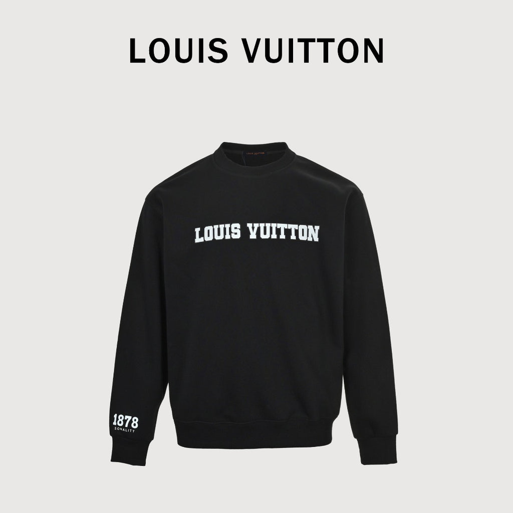 Louis Vuitton LV 25FW Cuff 1878 Crewneck Sweatshirt - Black