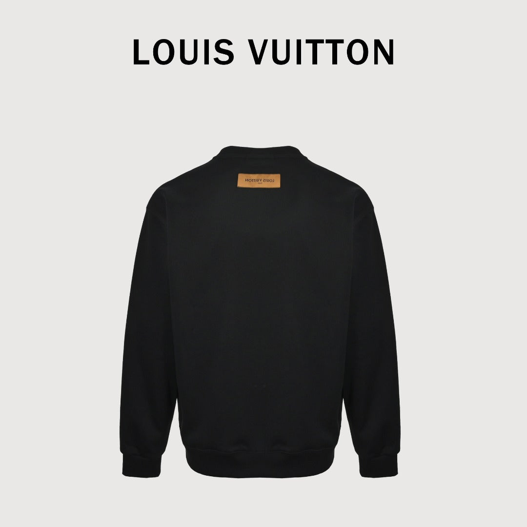 Louis Vuitton LV 25FW Cuff 1878 Crewneck Sweatshirt - Black