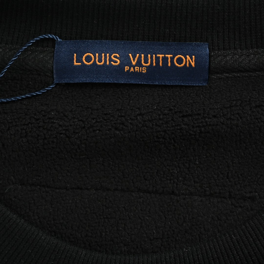 Louis Vuitton LV 25FW Cuff 1878 Crewneck Sweatshirt - Black