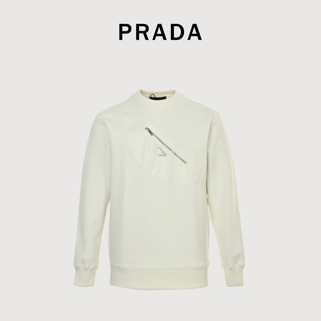 Prada Backpack Pocket Crewneck Sweatshirt