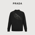 Prada Backpack Pocket Crewneck Sweatshirt Black