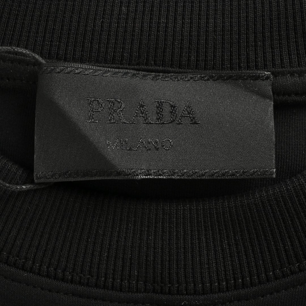 Prada Backpack Pocket Crewneck Sweatshirt Black
