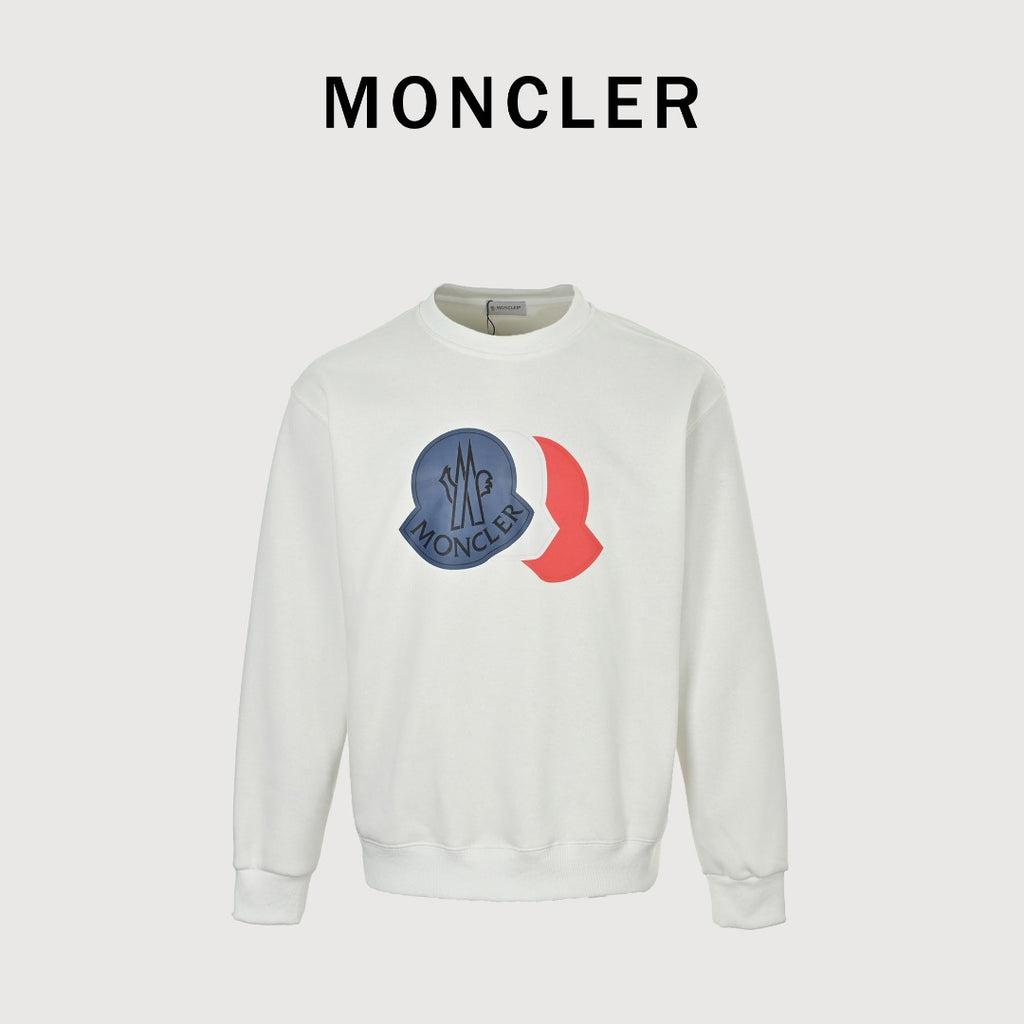 Moncler 25FW Triple Badge Crewneck Sweatshirt White