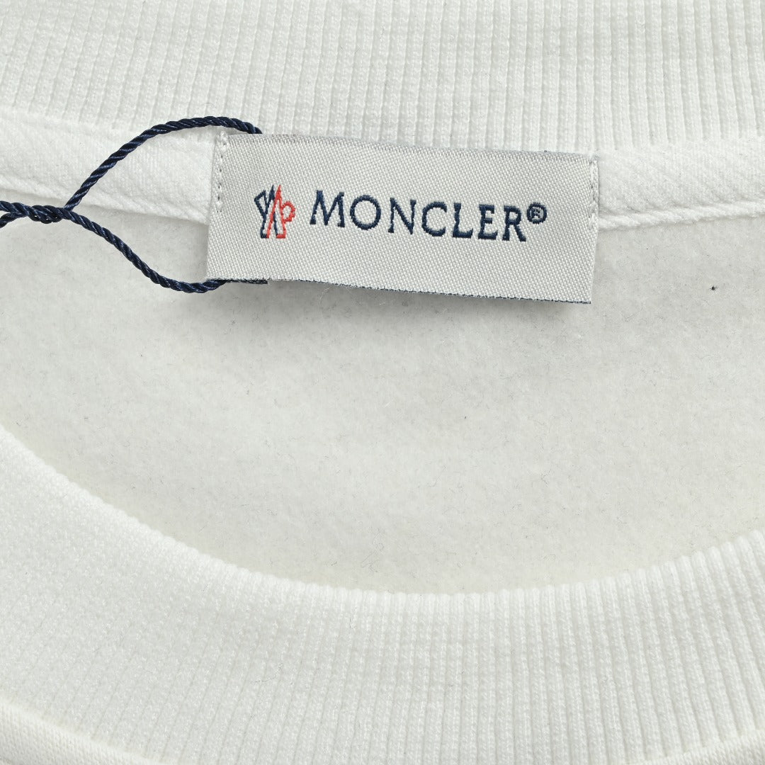 Moncler 25FW Triple Badge Crewneck Sweatshirt White
