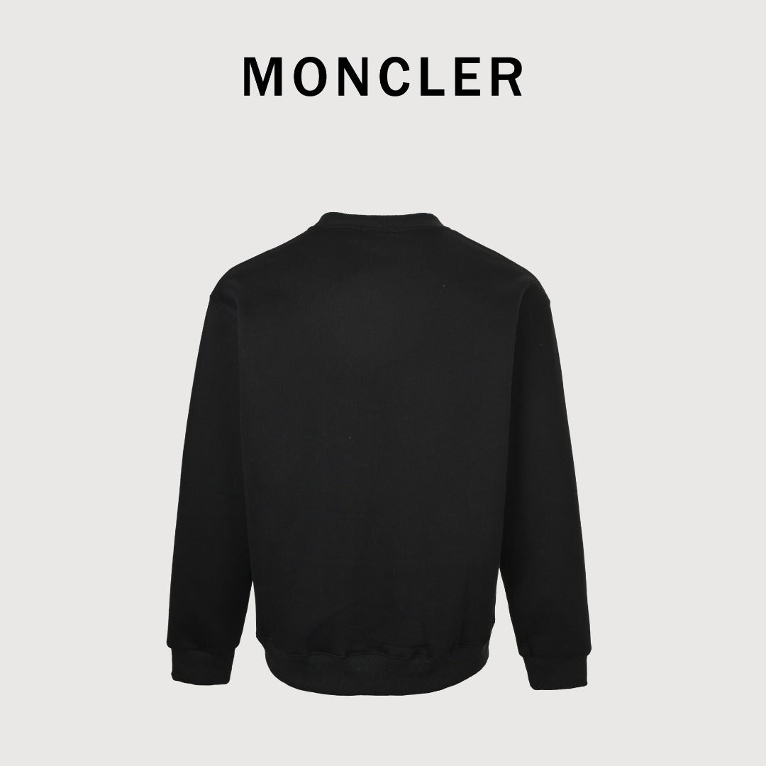Moncler 25FW Triple Badge Crewneck Sweatshirt Black