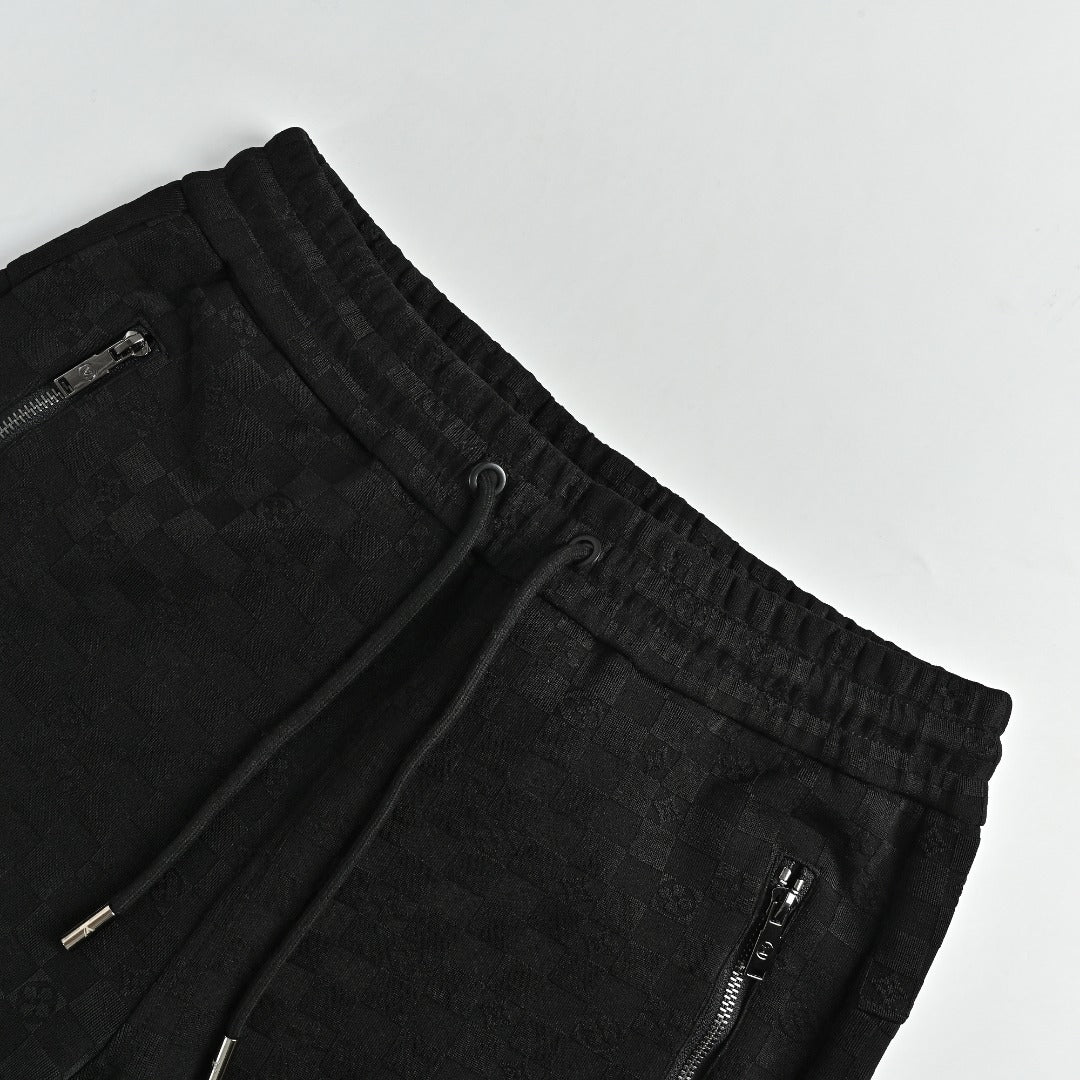 Louis Vuitton LV Logo Damier Pocket Zip Jogger Pants Black