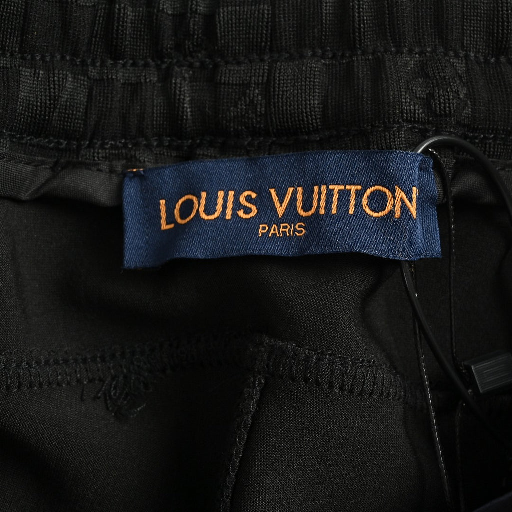 Louis Vuitton LV Logo Damier Pocket Zip Jogger Pants Black