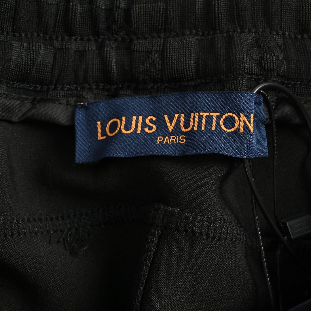 Louis Vuitton LV Logo Damier Pocket Zip Jogger Pants Black