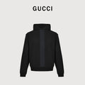 Gucci Front Web Stripe Hoodie Sweatshirt Black