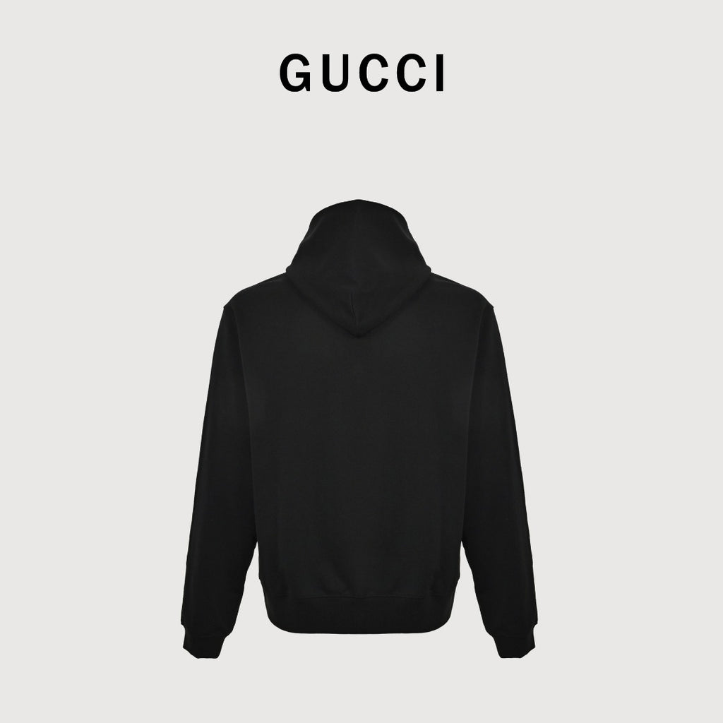 Gucci Front Web Stripe Hoodie Sweatshirt Black