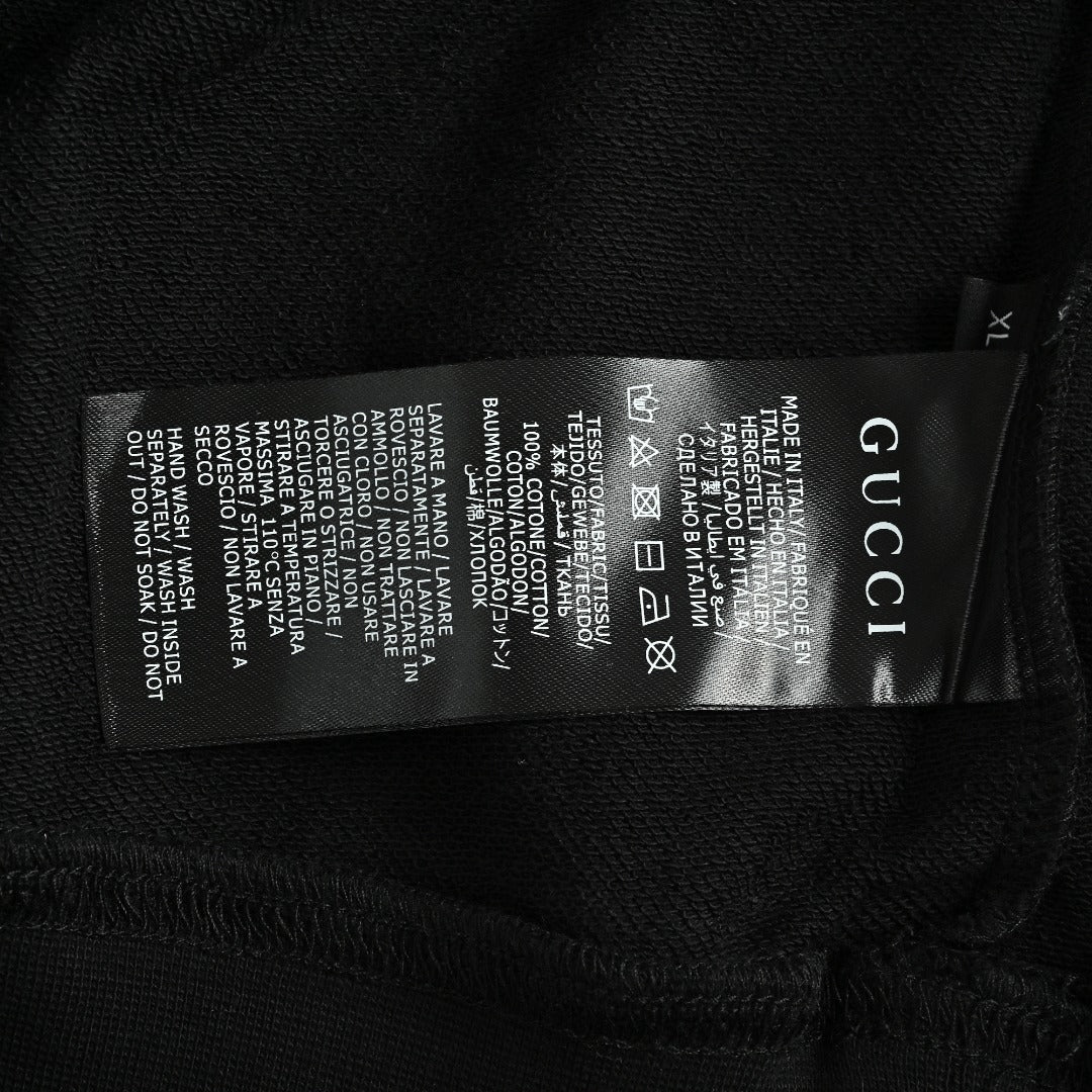 Gucci Front Web Stripe Hoodie Sweatshirt Black