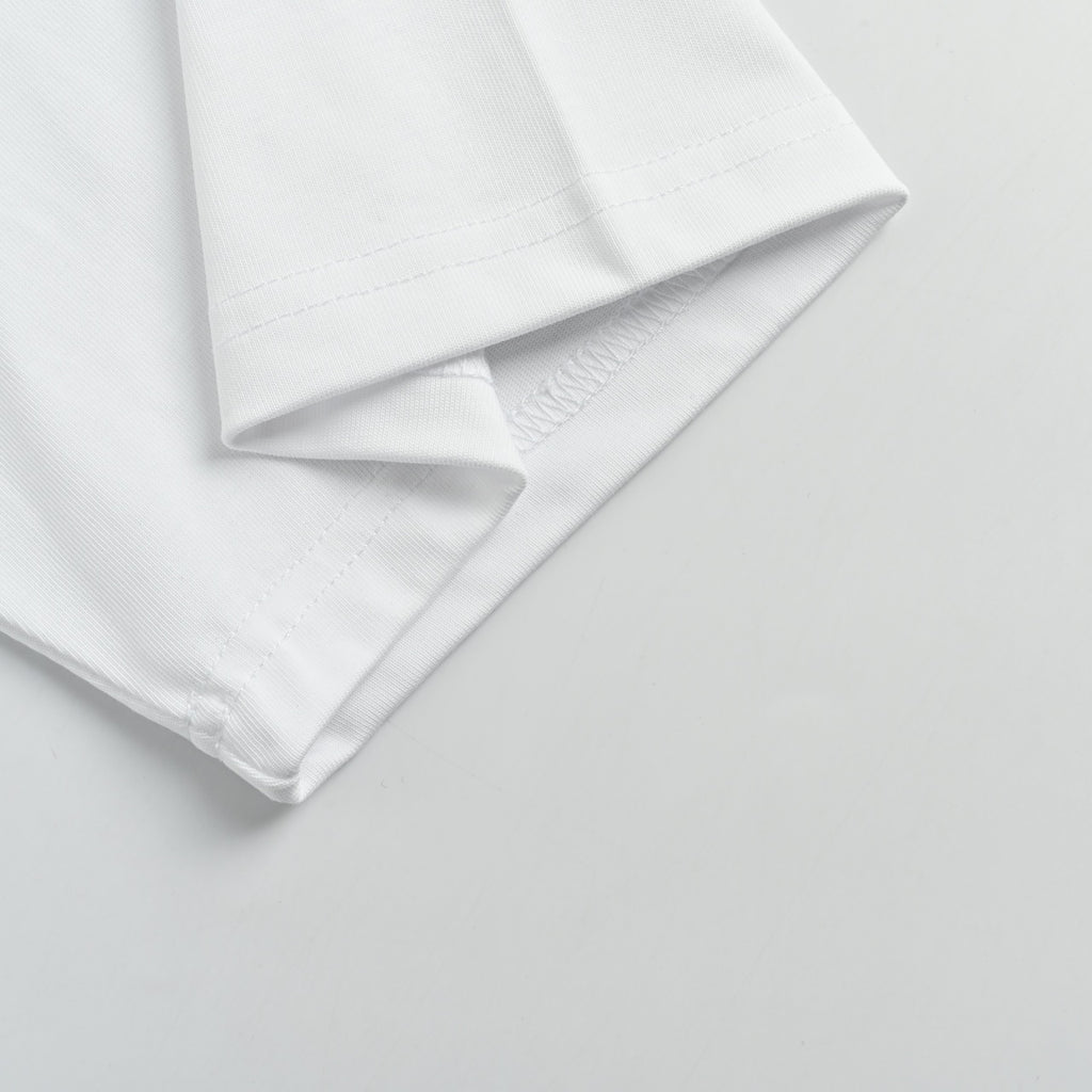 Louis Vuitton 26SS Front & Back Leather Letter Logo T-Shirt White