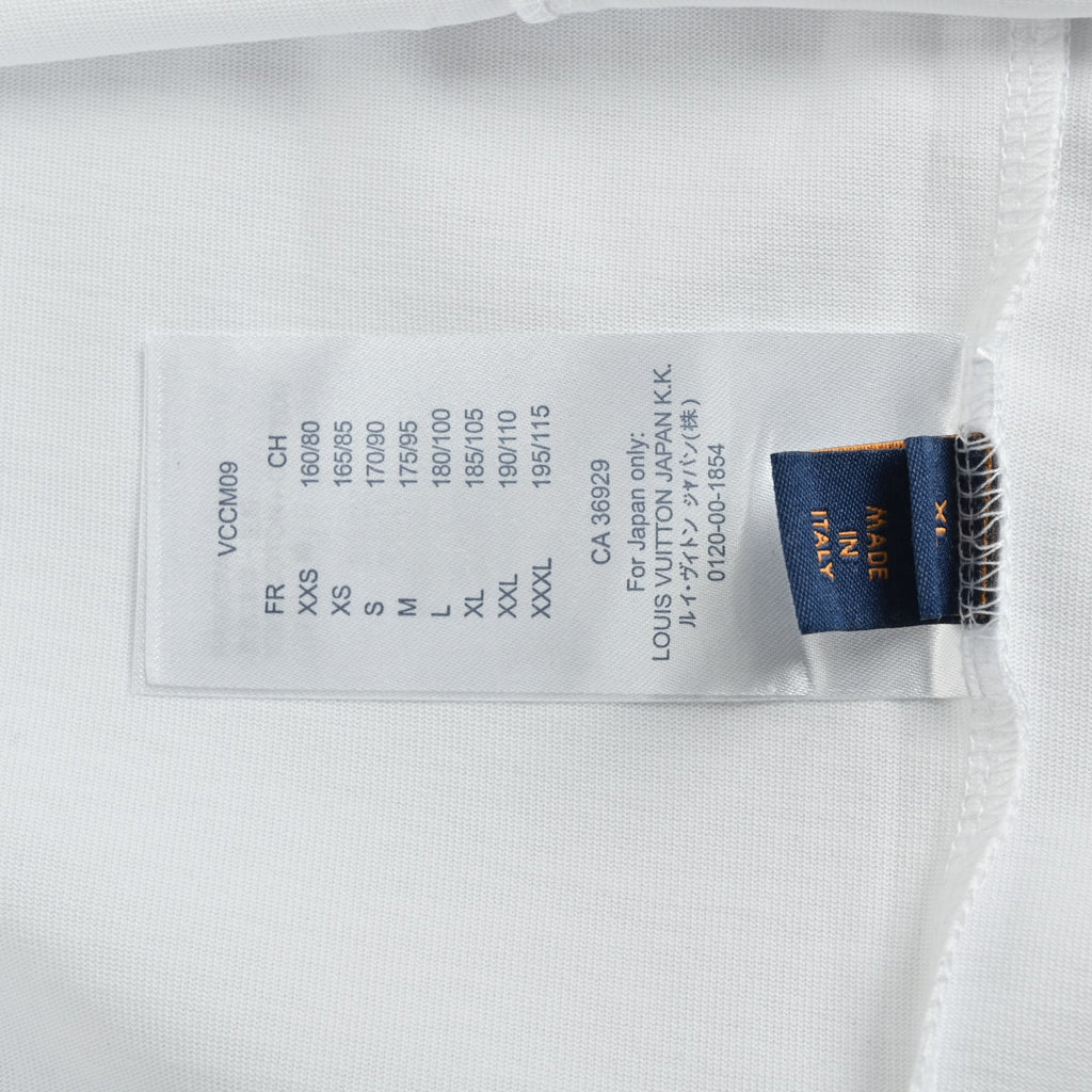 Louis Vuitton 26SS Front & Back Leather Letter Logo T-Shirt White
