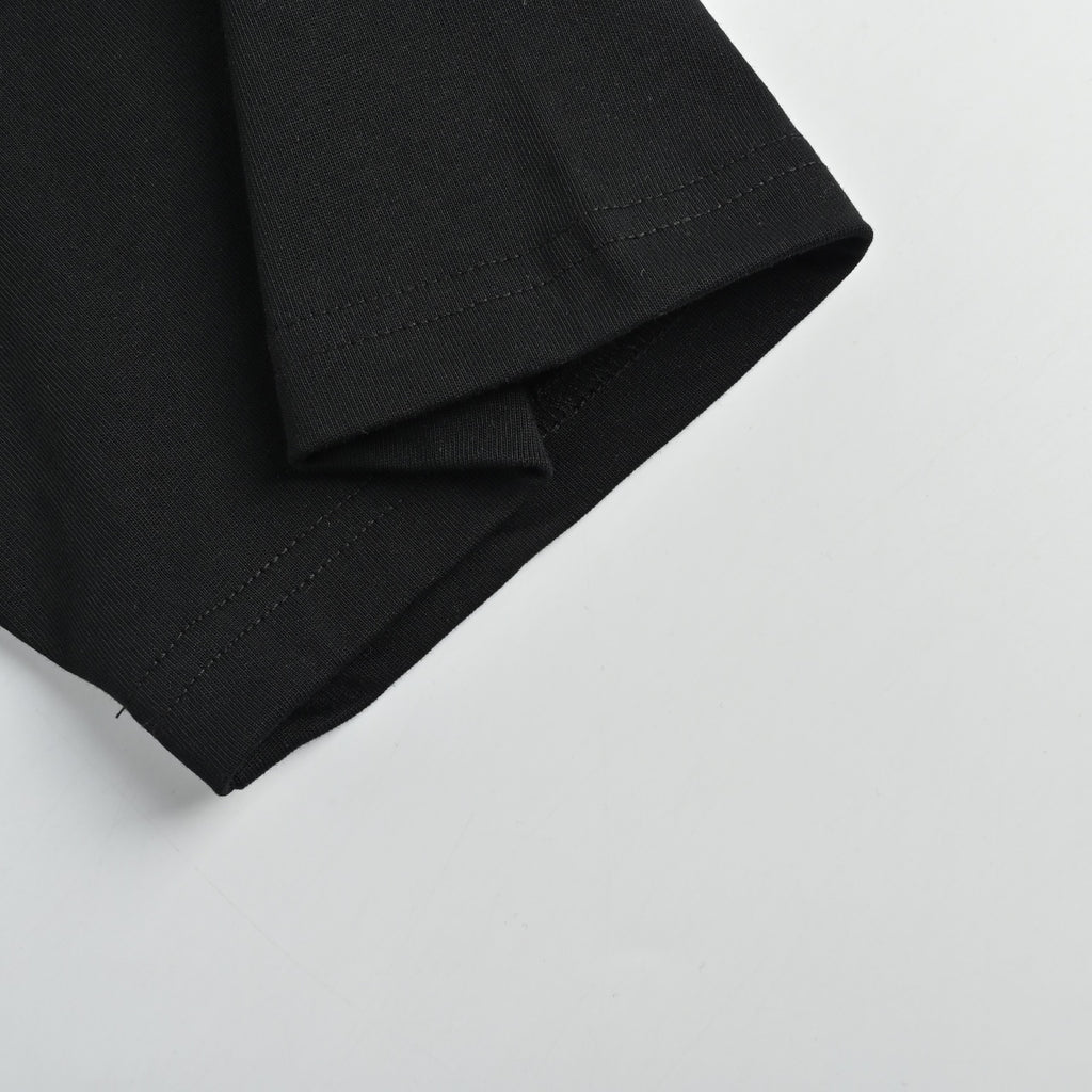 Louis Vuitton 26SS Front & Back Leather Letter Logo T-Shirt Black