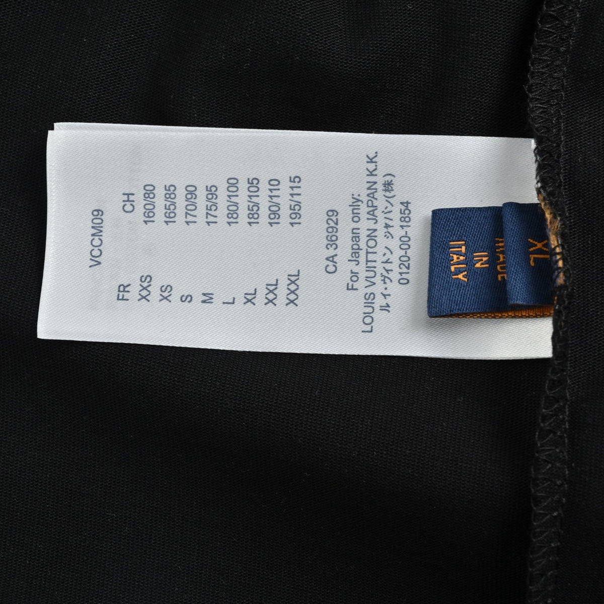 Louis Vuitton 26SS Front & Back Leather Letter Logo T-Shirt Black