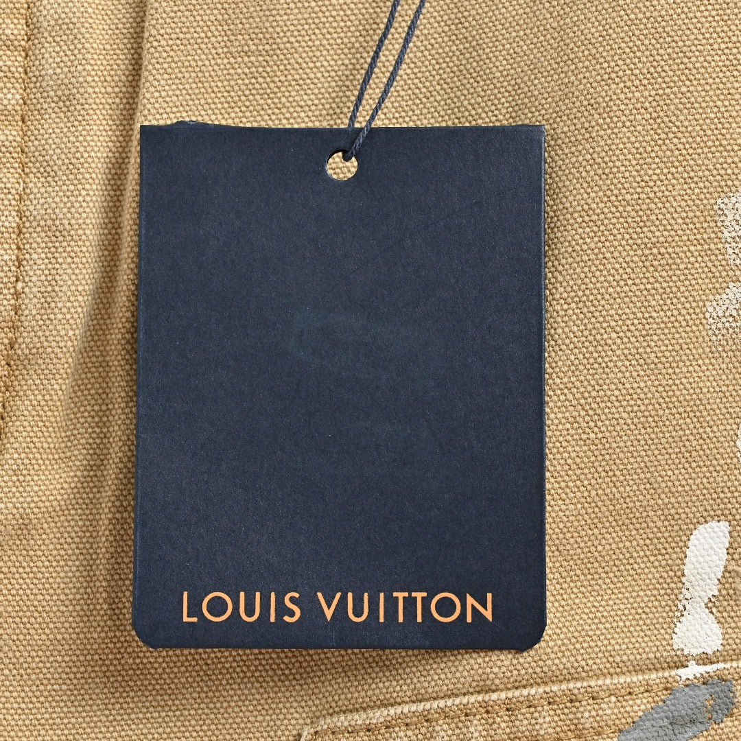 Louis Vuitton LV Splash Ink Graffiti Denim Cargo Pants