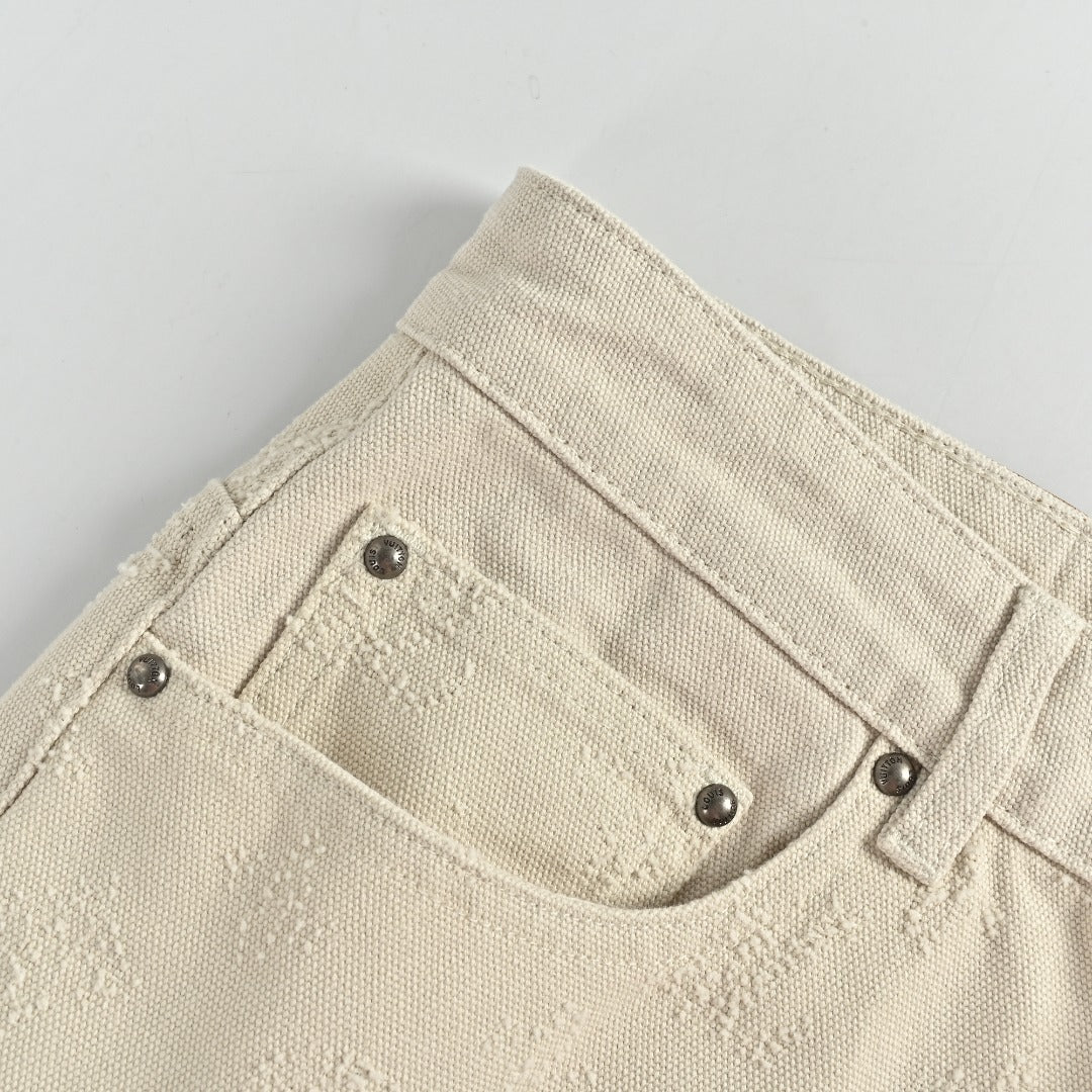 Louis Vuitton LV Monogram Needle-Punch Denim Skate Pants