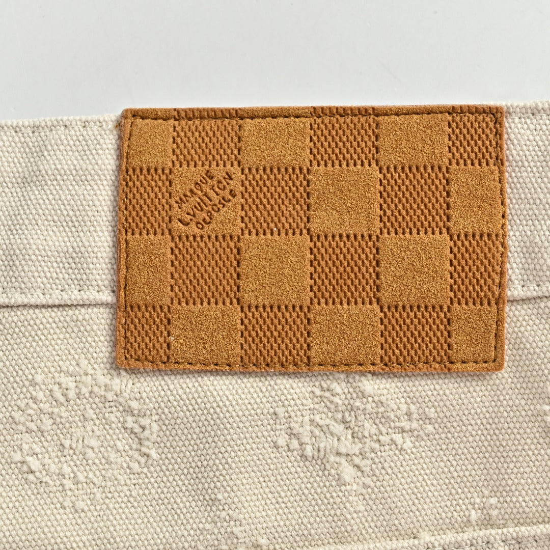 Louis Vuitton LV Monogram Needle-Punch Denim Skate Pants