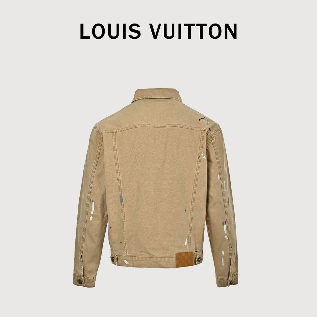 Louis Vuitton LV Splash Ink Graffiti Denim Jacket