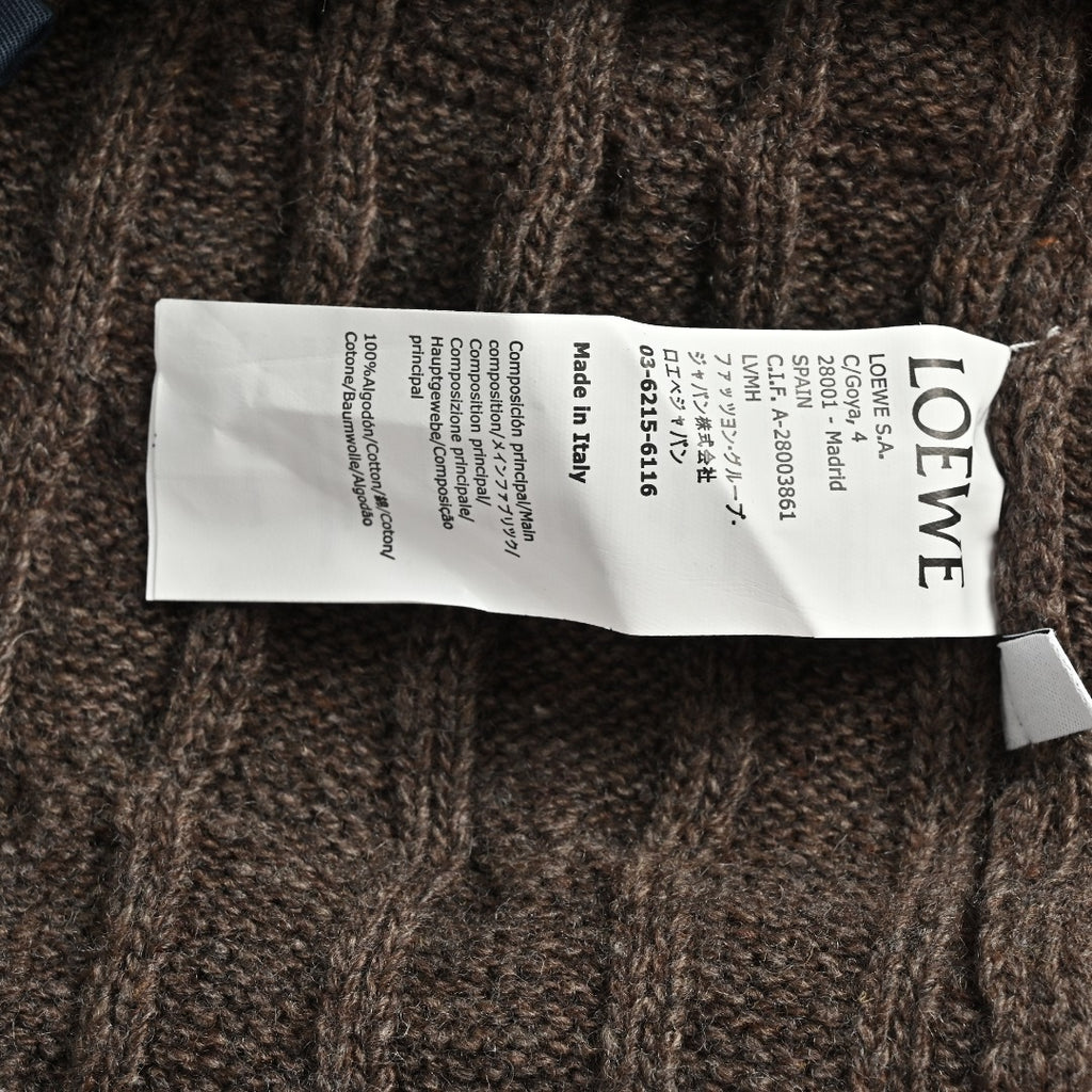Loewe Anagram Vertical Stripe Embroidered Wool-Blend Long Sleeve Shirt