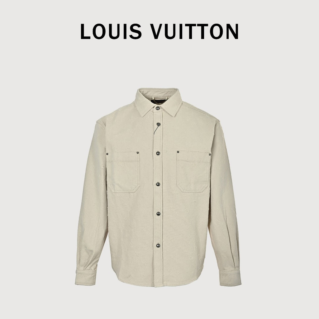 Louis Vuitton LV Monogram Needle-Punch Denim Shirt Jacket