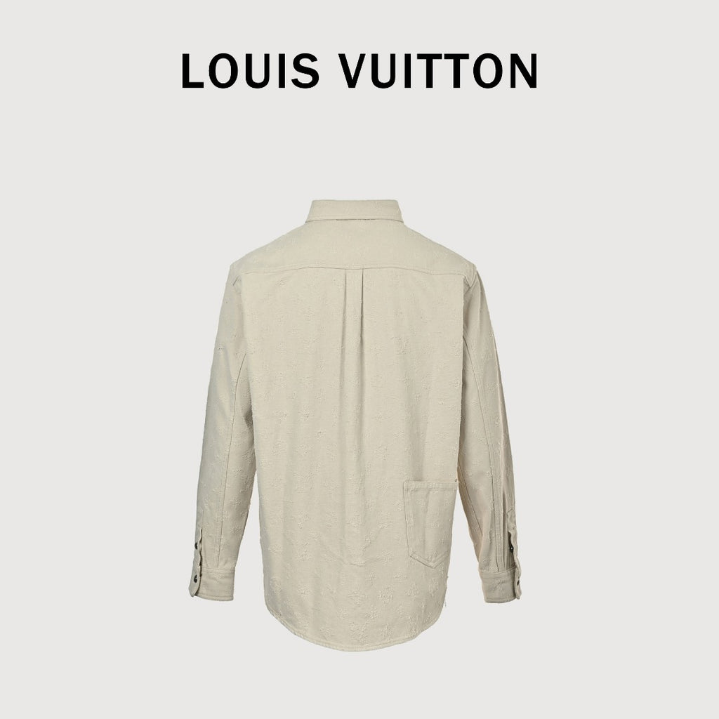 Louis Vuitton LV Monogram Needle-Punch Denim Shirt Jacket