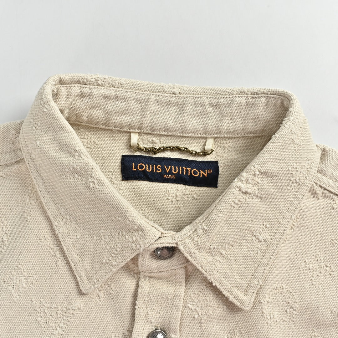 Louis Vuitton LV Monogram Needle-Punch Denim Shirt Jacket