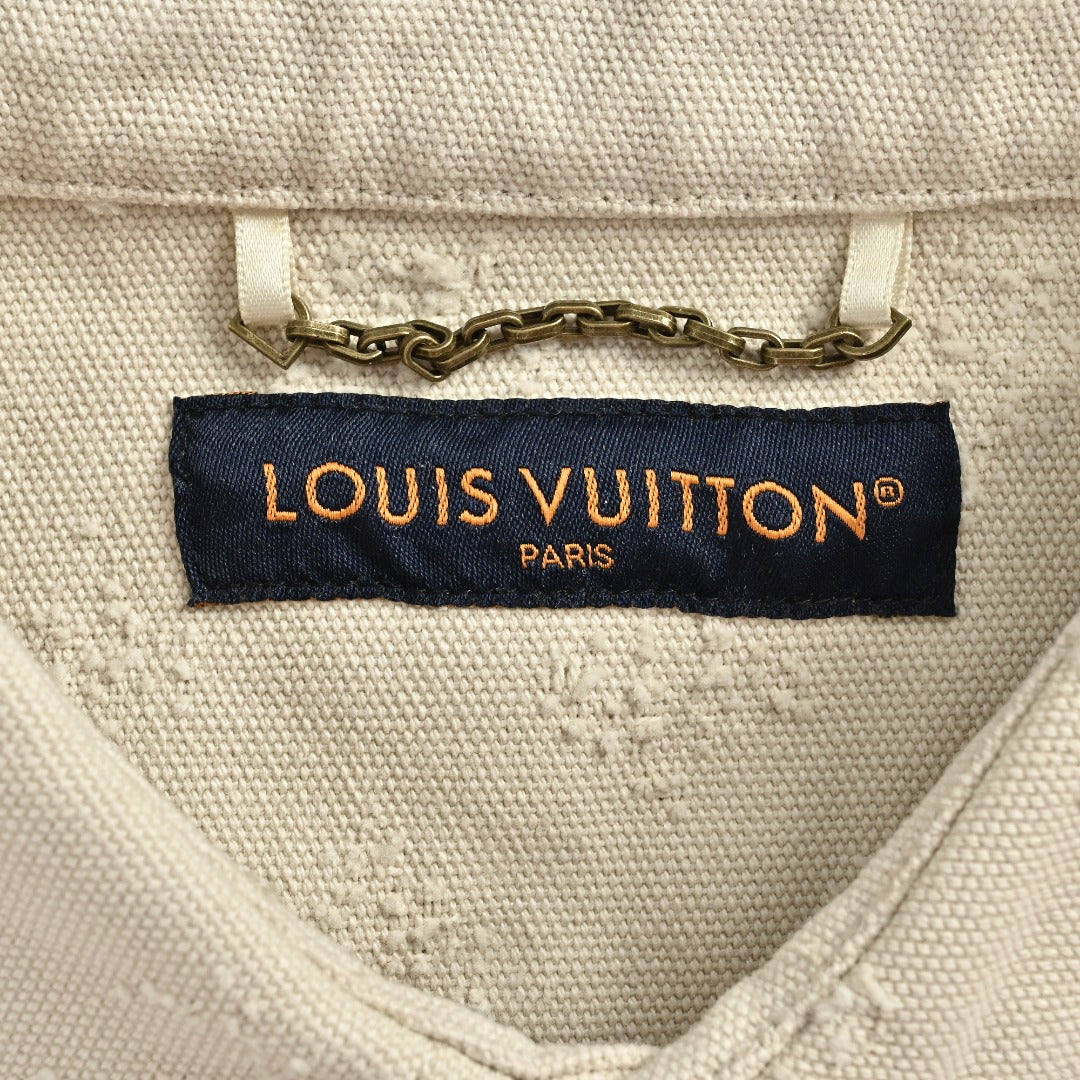 Louis Vuitton LV Monogram Needle-Punch Denim Shirt Jacket