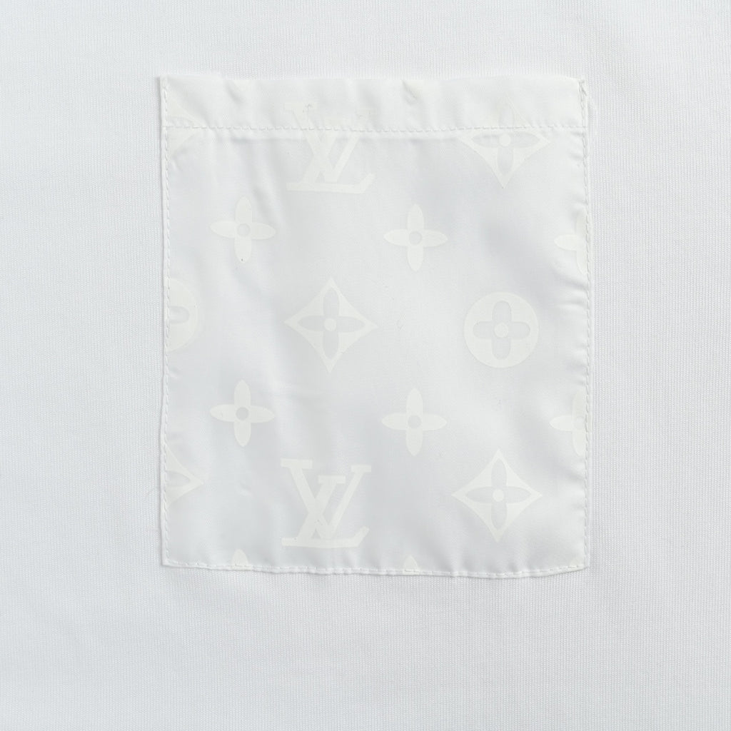 Louis Vuitton LV Shadow Monogram Chest Pocket Short Sleeve T-Shirt — White