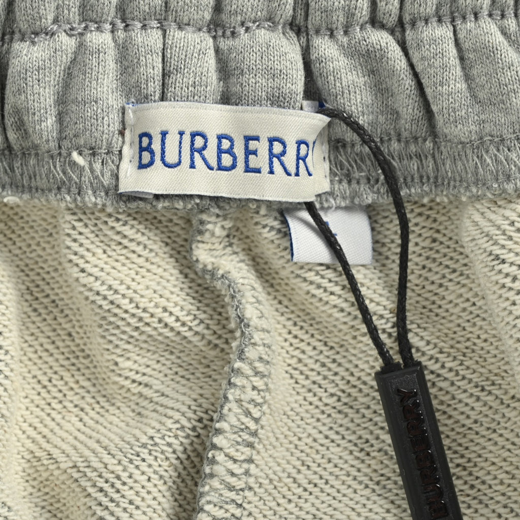 Burberry BBR Side Diamond Check Tape Track Pants — Grey
