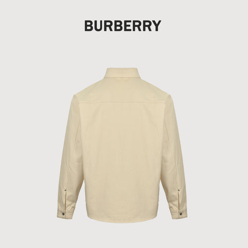 Burberry 25SS Shield Logo Spread Collar Denim Shirt Jacket