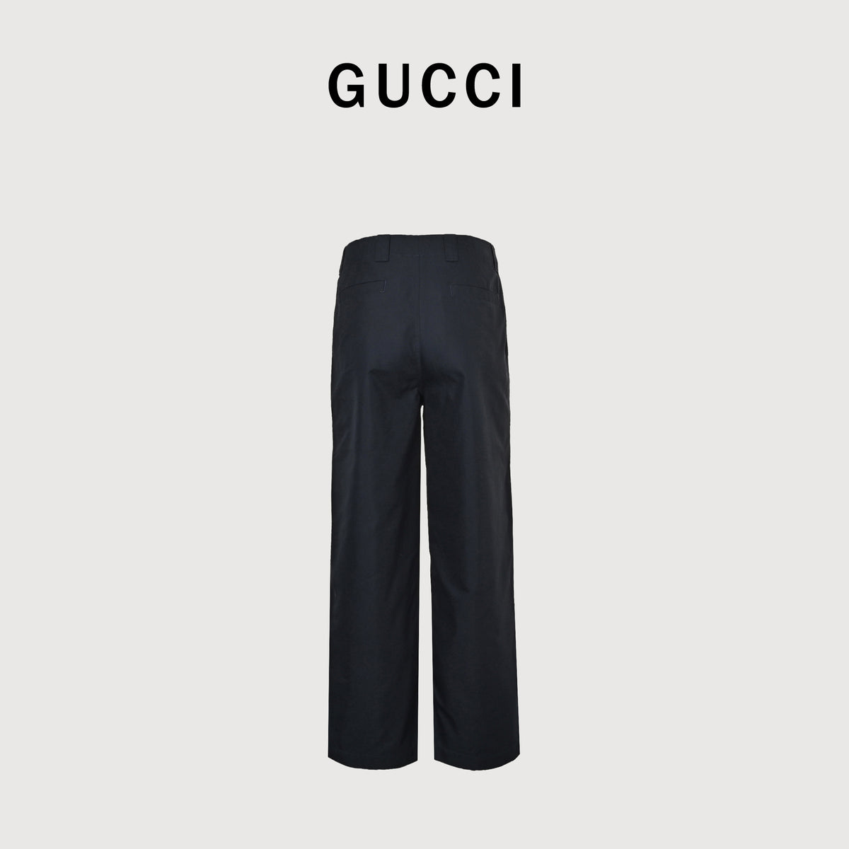 Gucci GUC Monogram Script Print Diagonal Twill Trousers