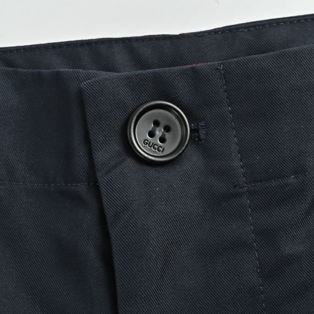 Gucci GUC Monogram Script Print Diagonal Twill Trousers
