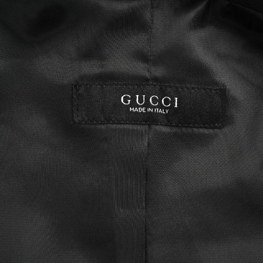 Gucci GUC All-Over GG Jacquard Zip-Up Spread Collar Jacket — Dark Brown