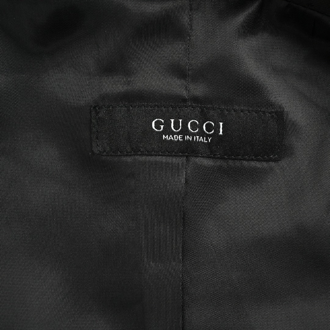 Gucci GUC All-Over GG Jacquard Zip-Up Spread Collar Jacket — Dark Brown