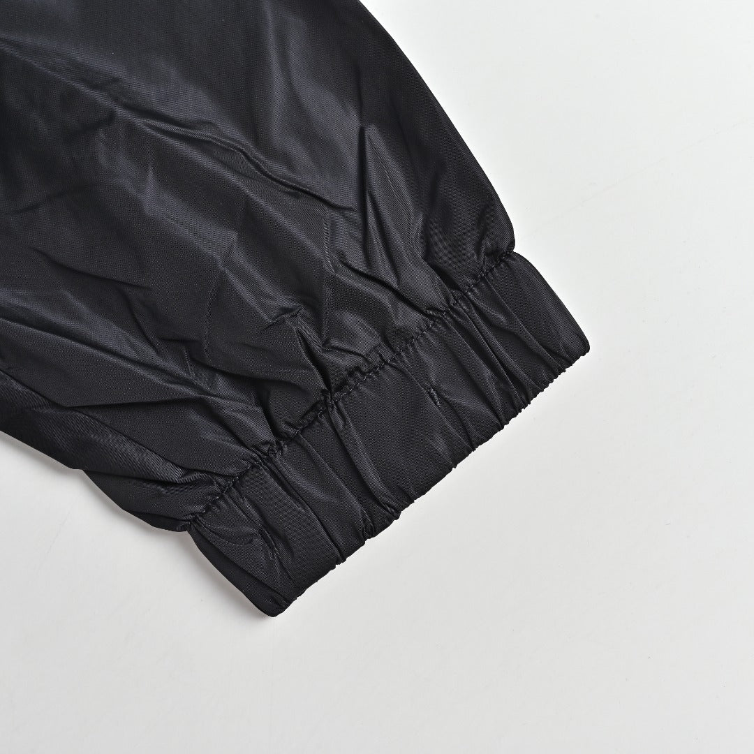 Moncler Chest Logo Embroidered Letter Tape Hooded Zip-Up Jacket