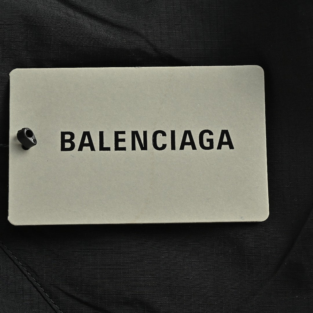 Balenciaga Side Woven Tape Chest 3M Embroidered Hooded Zip-Up Jacket