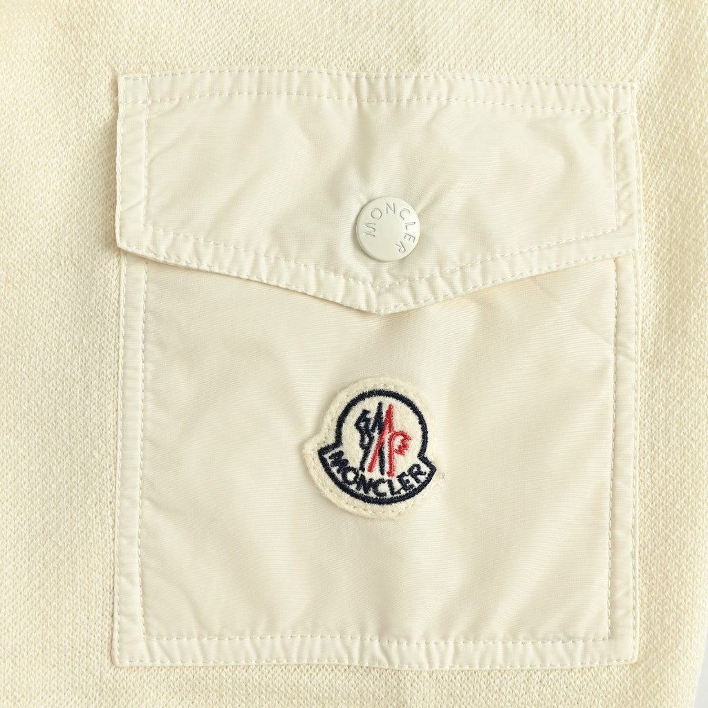 Moncler MC Sleeve Zip Pocket Two-Tone Crew Neck Sweatshirt