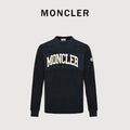 Moncler MC Terry Cloth Flocked Arch Logo Long Sleeve T-Shirt