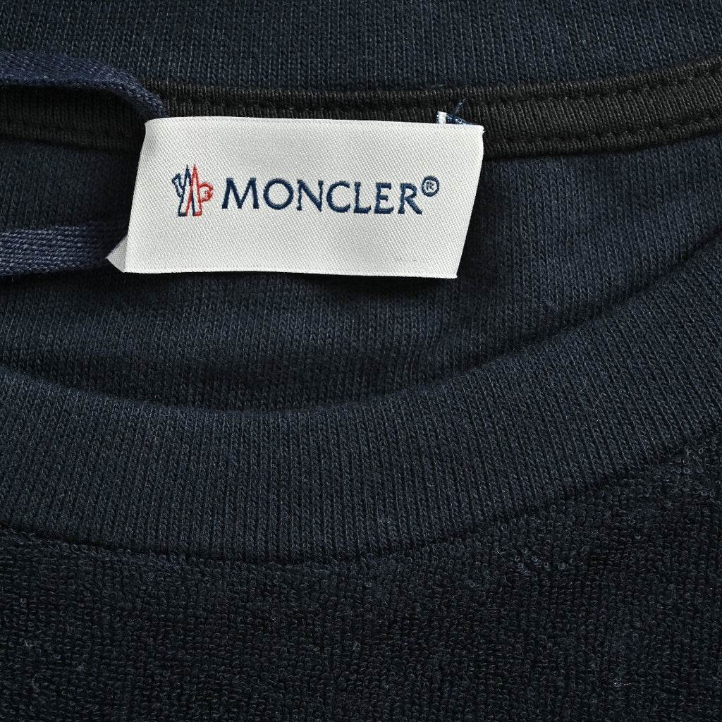Moncler MC Terry Cloth Flocked Arch Logo Long Sleeve T-Shirt